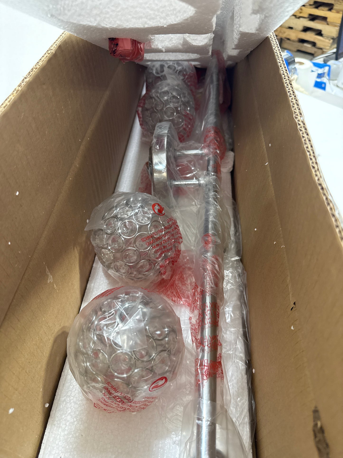 JONATHAN Y 32.5" Chrome Maeve Modern Glam LED Vanity Light Sconce for Bathroom, Clear Crystal Globe Shade, Art Deco Wall Light for Hallway Entryway (JYL7537A)