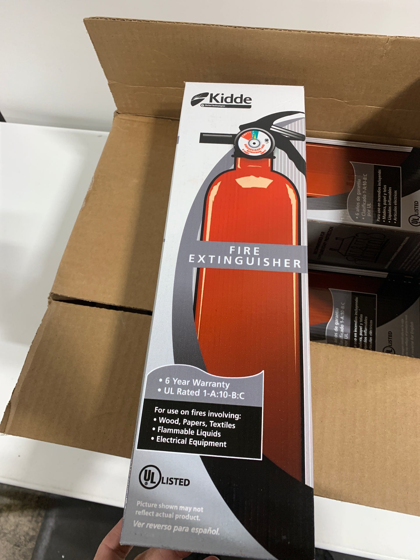Kidde Fire Extinguisher for Home 1-a:10-B:C Dry Chemical Extinguisher Red Mounting Bracket Included 5 pack - *Tools
