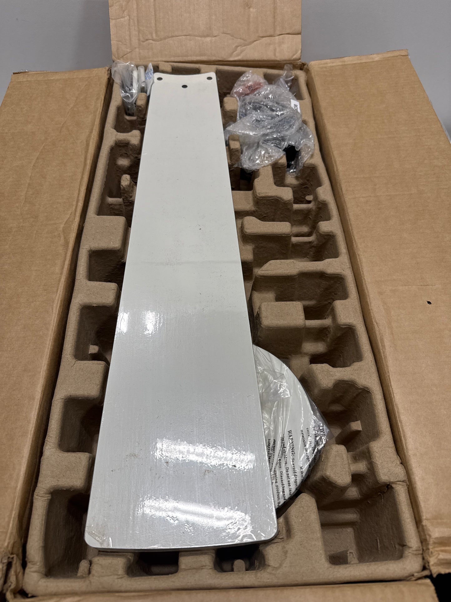 Monte Carlo 3RZR52RZW Rozzen 52" Damp Locations Ceiling Fan with Hand Remote, 3 Blades, Matte White