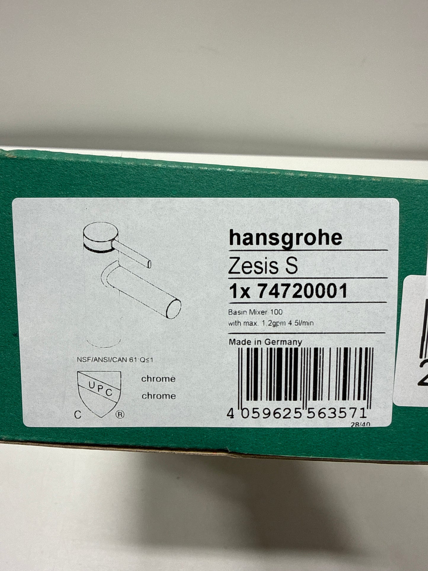 Hansgrohe 74720001 Zesis S Single Hole Bathroom Faucet in Chrome