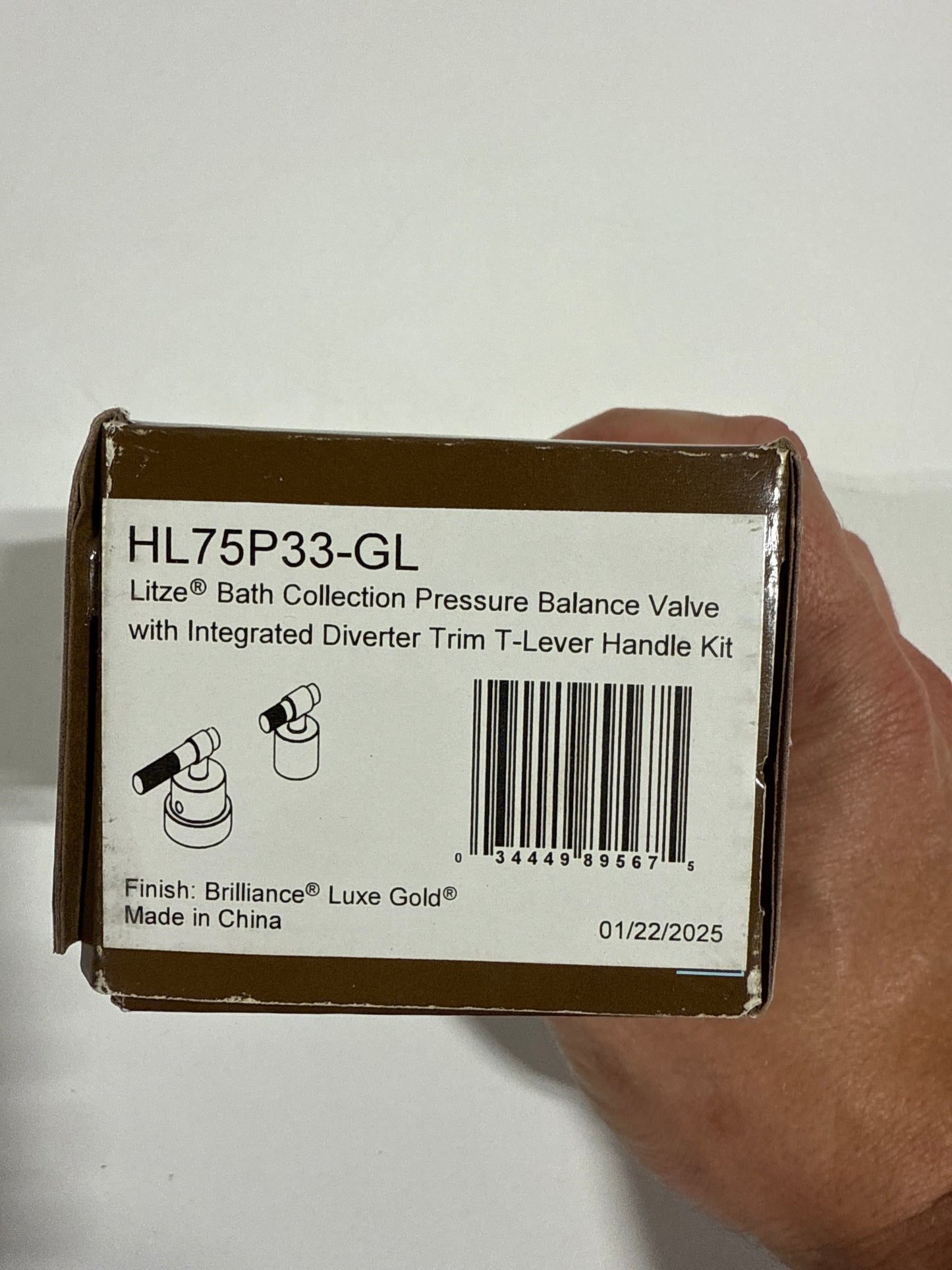 Brizo HL75P33 Litze Handle Kit for Pressure Balance Valve Trim with Integrated Diverter