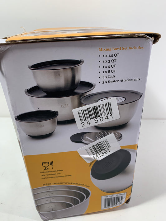 MIU Stainless Steel Mixing Bowls with Graters, Set of 4