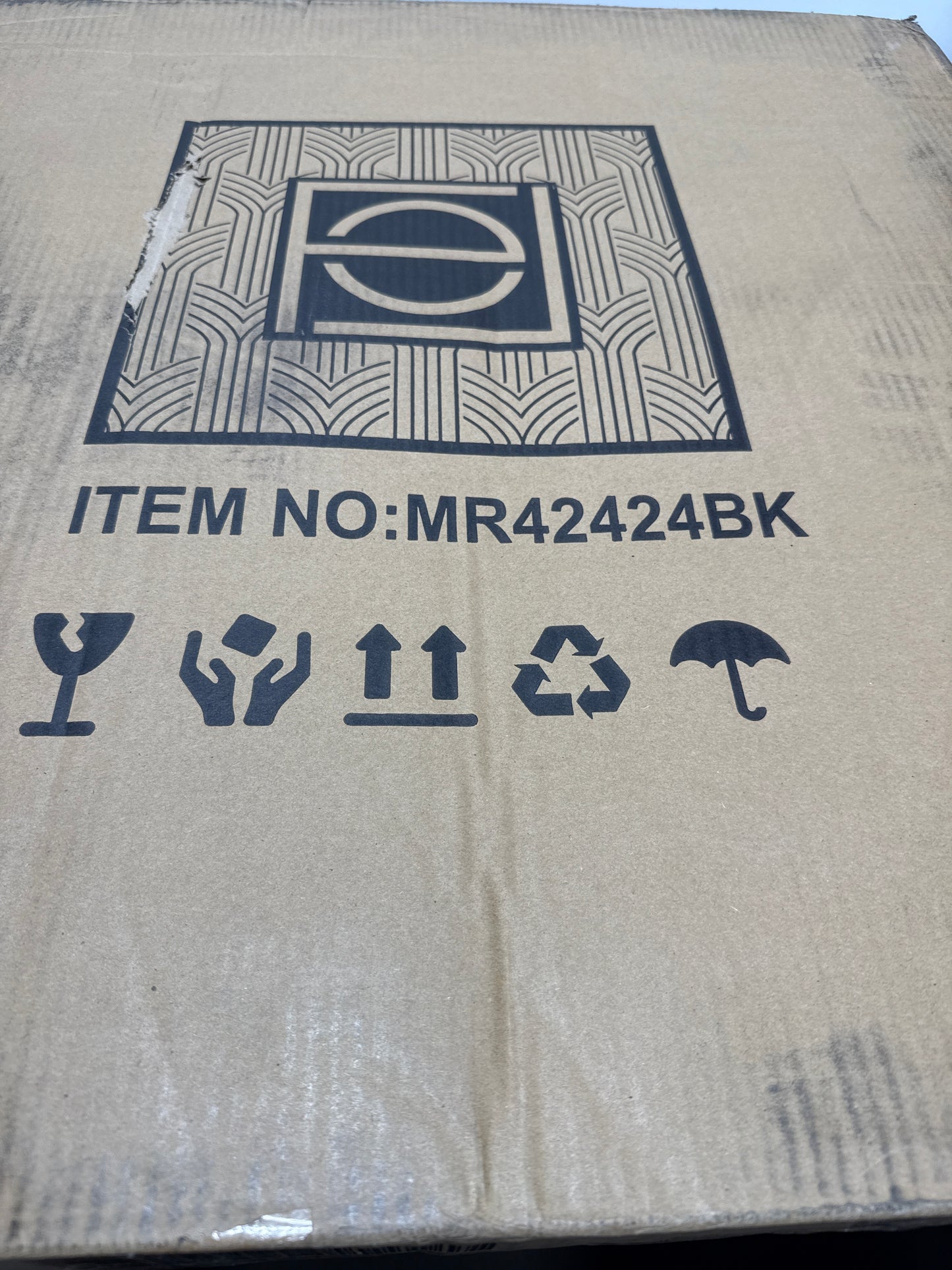 Elegant Lighting MR42424 Eternity 24" W X 24" H Transitional Square Framed Bathroom Wall Mirror Black