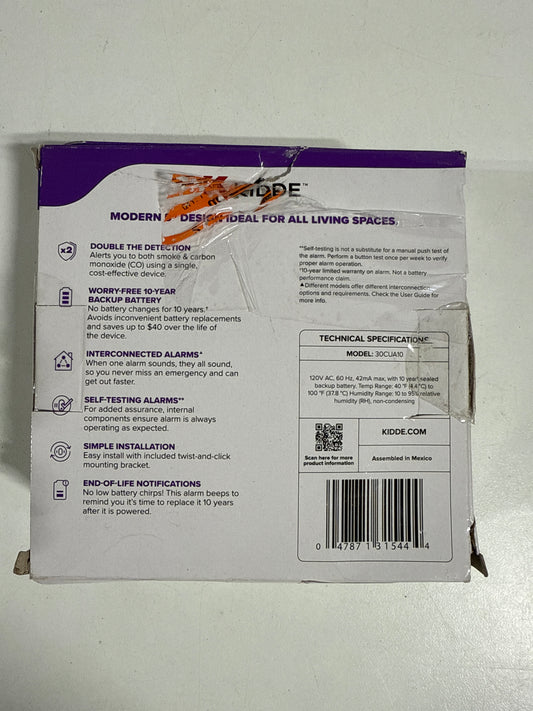 10-Year Battery and Hardwired Smoke and Carbon Monoxide Detector, Interconnectable and LED Warning Lights 21031544