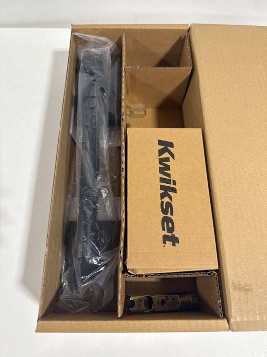 Kwikset 814PVHLIP Prava Sectional Handleset - Exterior Handle Only Matte Black