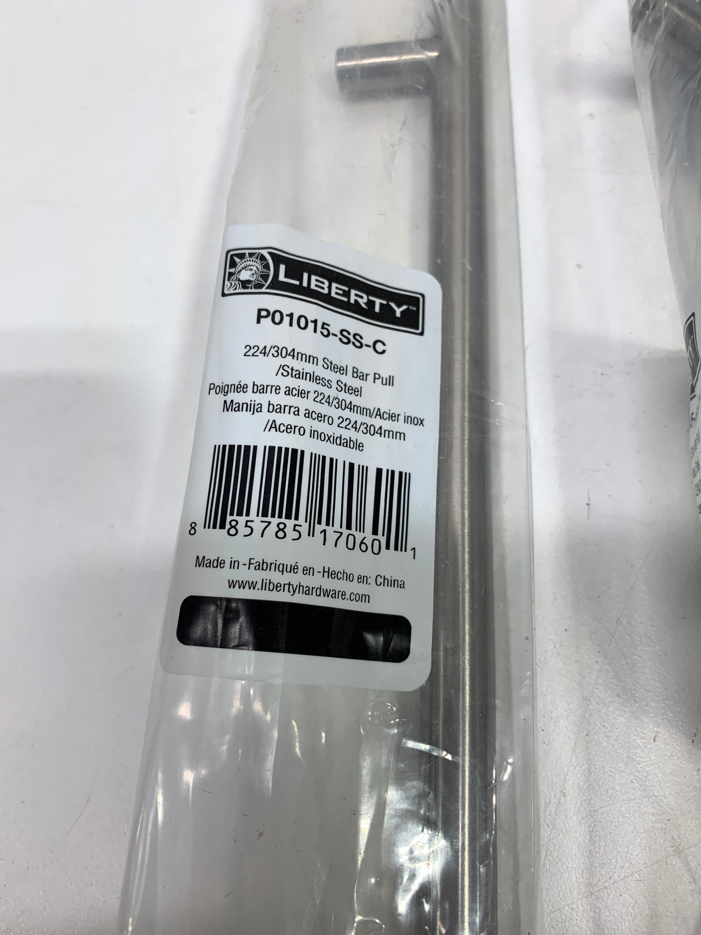 3 Liberty 224mm Steel Bar Cabinet Pull Stainless Steel