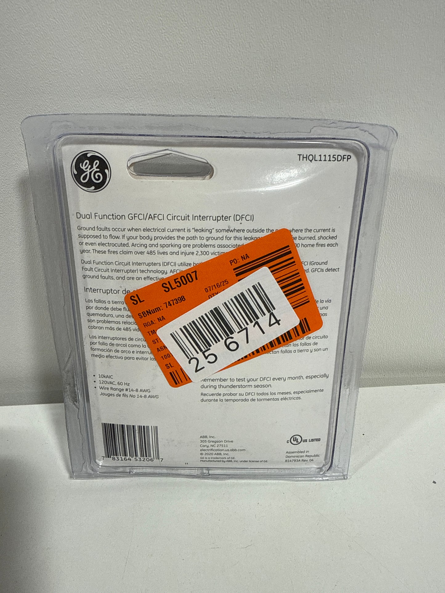 Q-Line 15 Amp Single-Pole Dual Function Arc Fault/GFCI Breaker