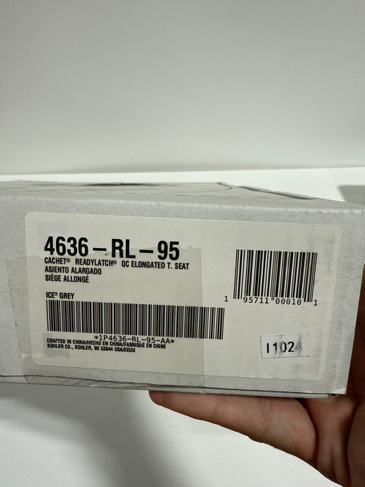 KOHLER K-4636-RL Cachet ReadyLatch Quiet-Close Elongated Toilet Seat