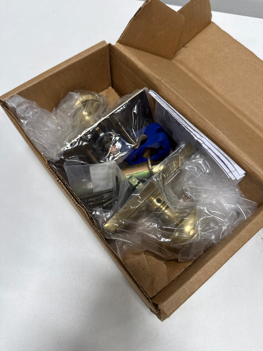 Emtek Privacy Set, Rectangular Rosette, Norwich Knob, French Antique US7