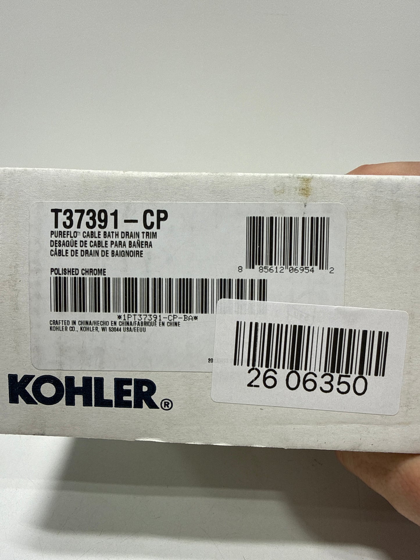 KOHLER K-T37391 PureFlo Rotary-turn Bath Drain Trim