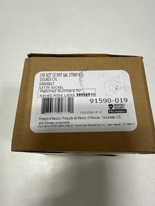 Kwikset 159Sqt-S.Strkp Halifax Double Cylinder Keyed Entry Deadbolt