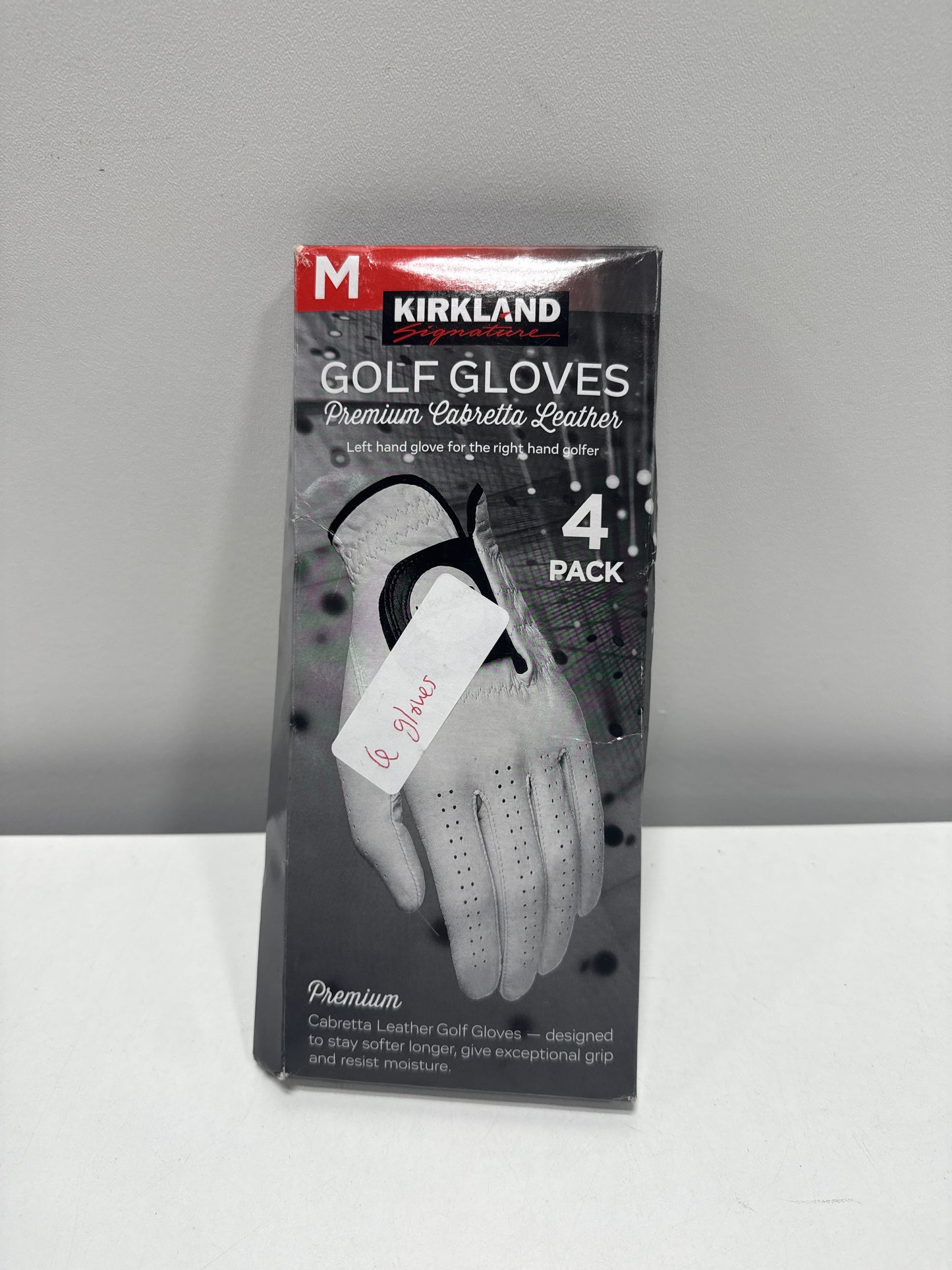Kirkland Signature Leather Golf Glove Left Handed, 6-pack Medium