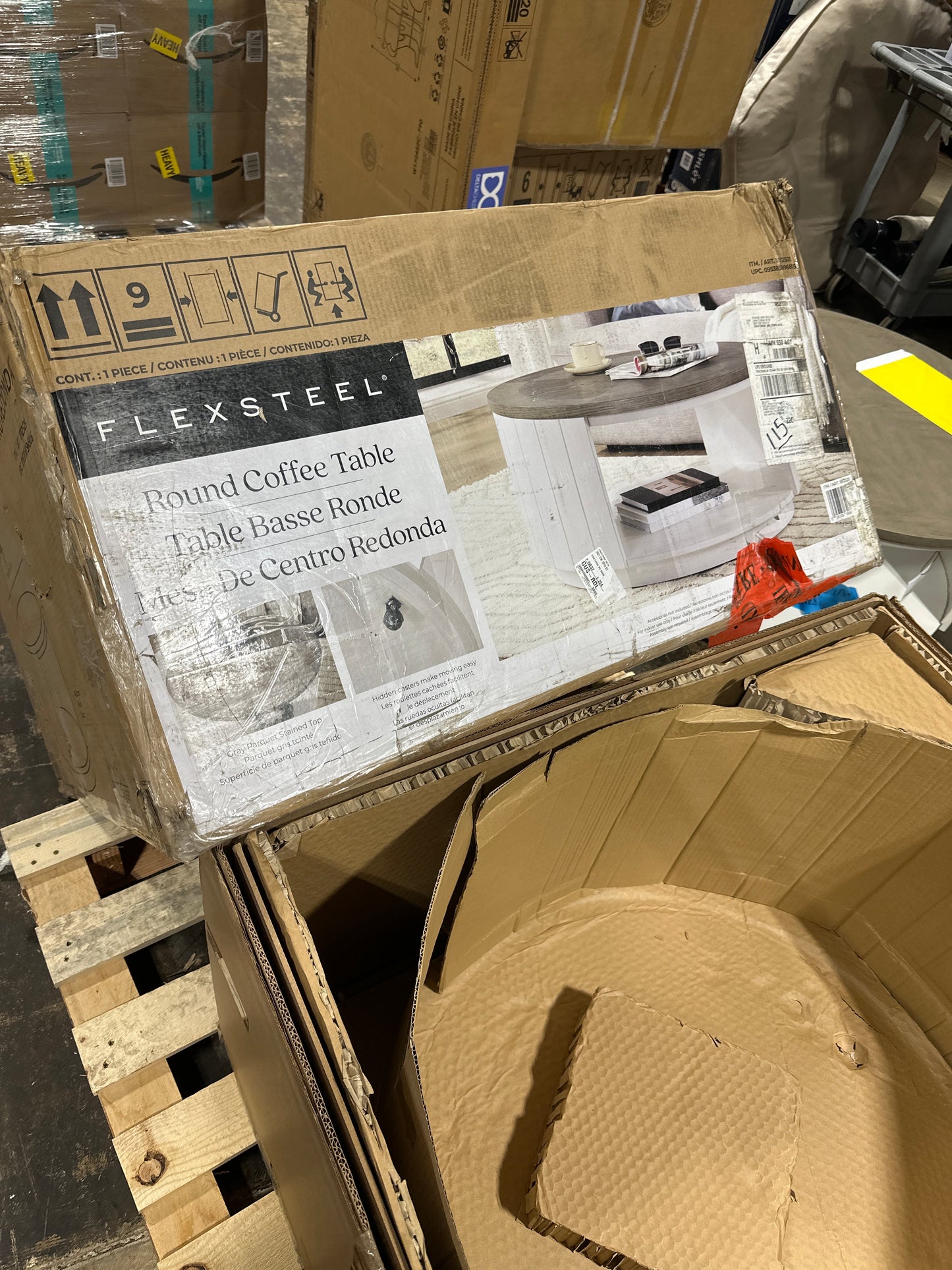 Damage Flexsteel Melody 35” Round Coffee Table