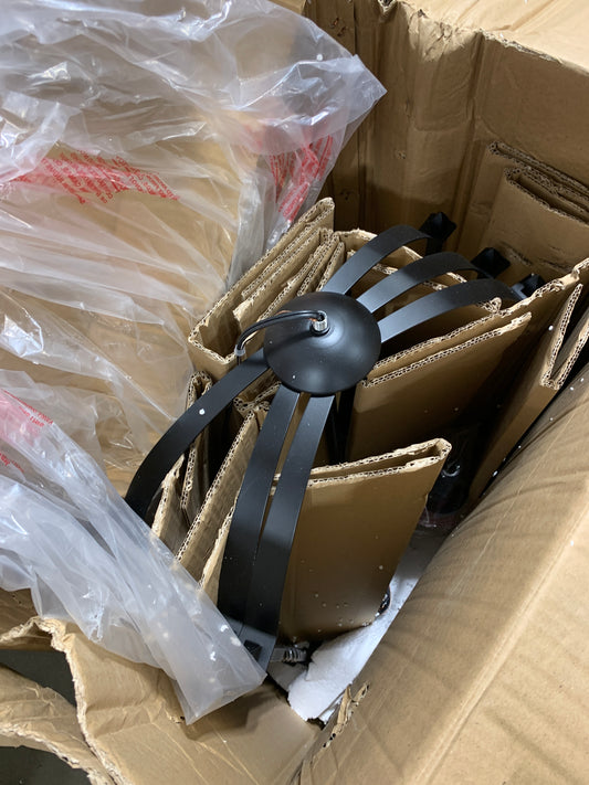 Progress P3577-31 Greyson 6 Light 18.13 Inch Matte Black Foyer Chandelier Ceiling Light