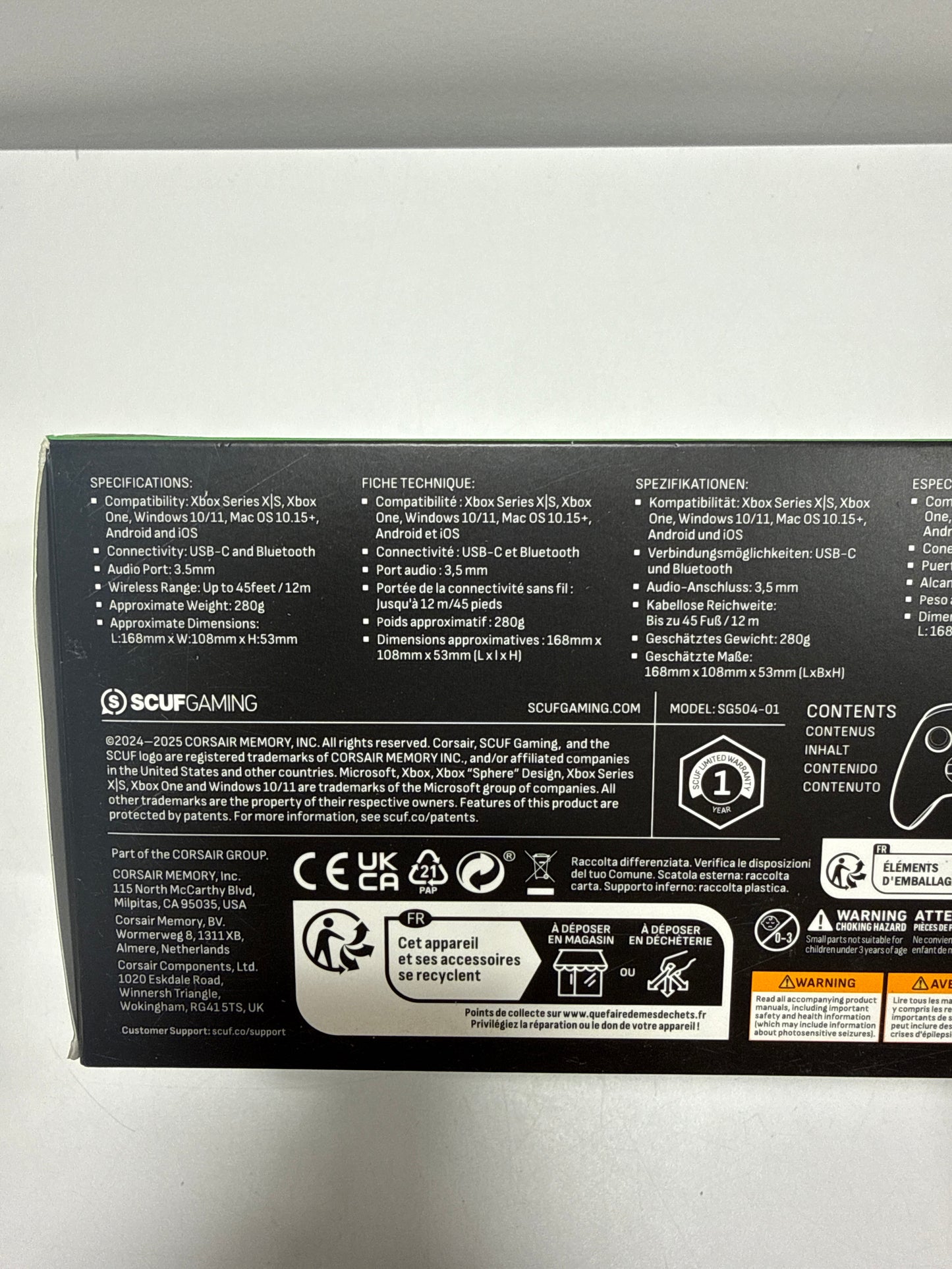 SCUF - Instinct Pro Wireless Performance Controller for Xbox Series X|S Xbox One PC and Mobile - Fracture - *Headphones