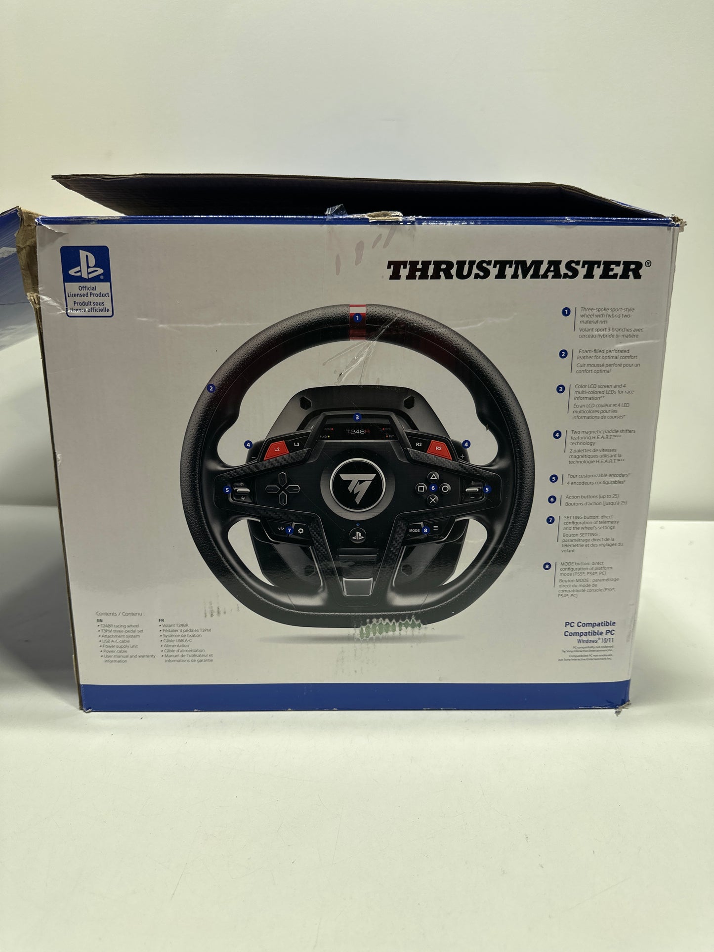 Thrustmaster - T248R Racing Wheel and Magnetic Pedals for Playstation 4, Playstation 5, Windows - Black
