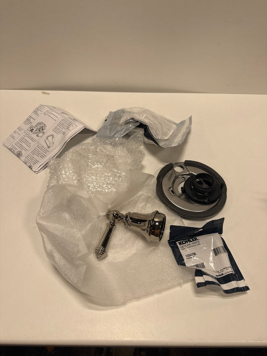 Kohler K-TS72767-4 Artifacts Rite-Temp Pressure Balanced Valve Trim Only with Single Lever Handle - Less Rough in Vibrant Polished Nickel
