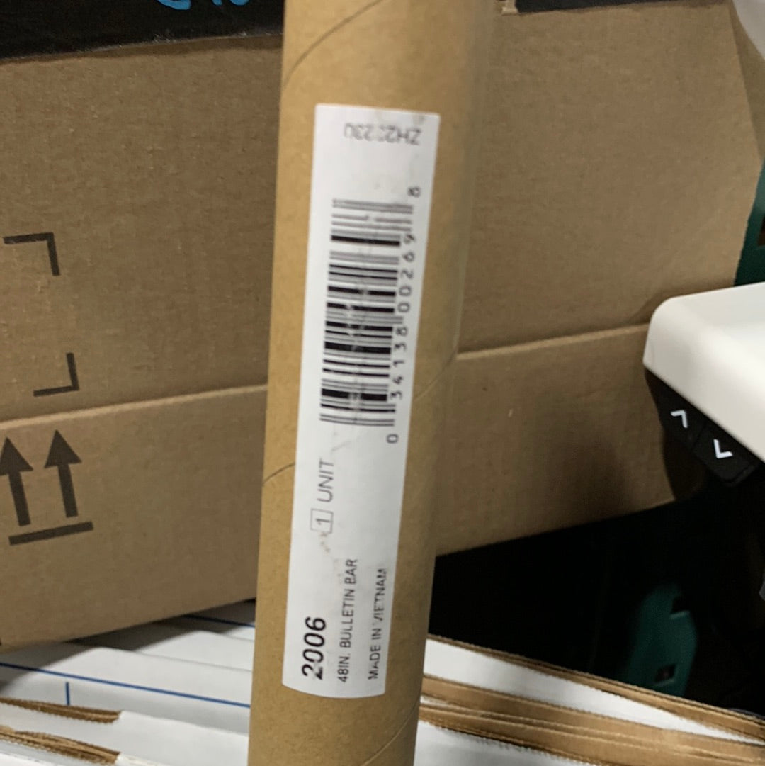 Quartet Bulletin Bar I 48 Length Aluminum Frame