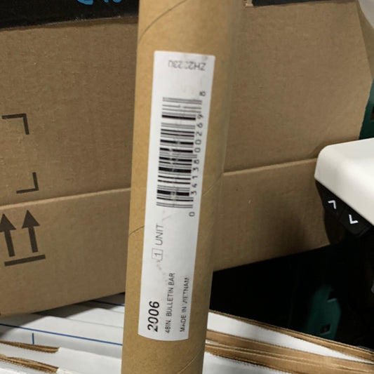 Quartet Bulletin Bar I 48 Length Aluminum Frame