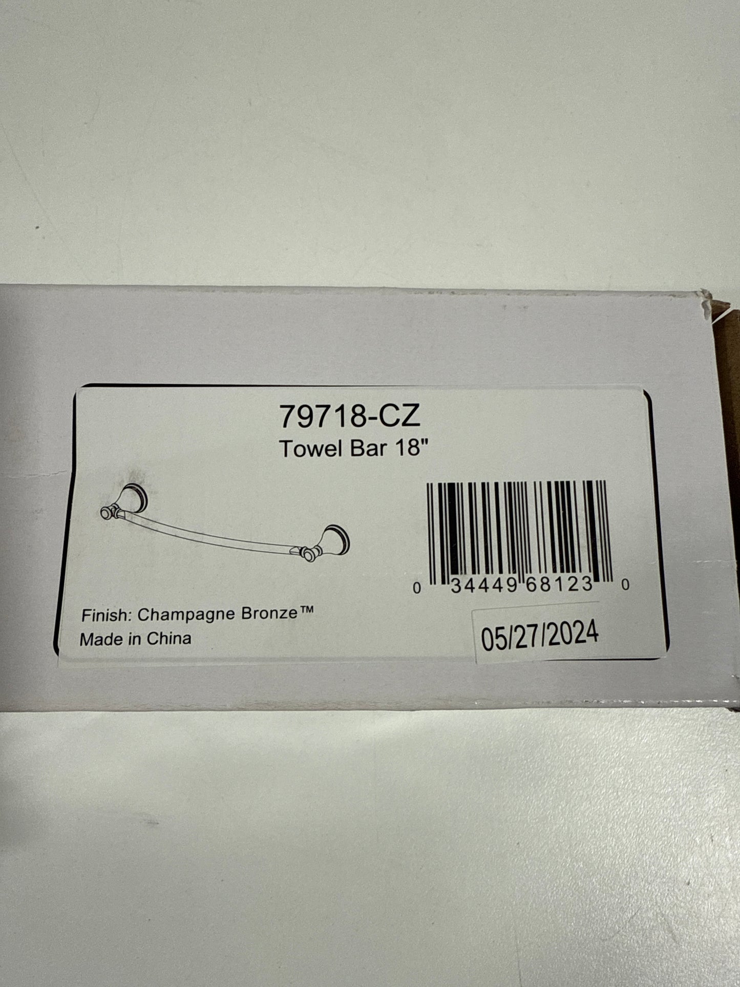 Delta Cassidy 18 Inch Towel Bar Champagne Bronze Bathroom Accessories 79718-CZ