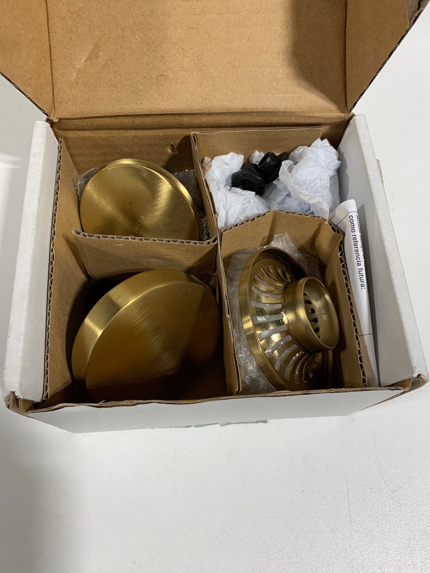 Scratch Kohler K-T37392 PureFlo Contemporary Rotary Turn Cable Bath Drain Trim Vibrant Brushed Moderne Brass