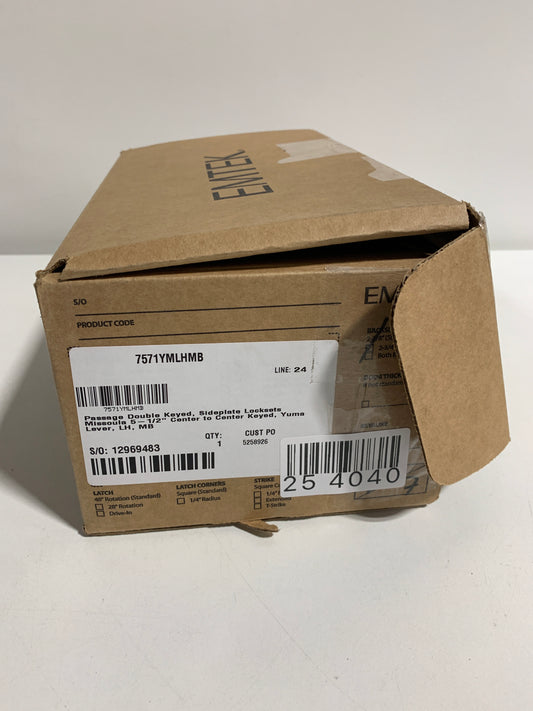 Scratch Emtek 7571 Missoula 5-1/2" Center to Center Keyed Double Cylinder Sideplate