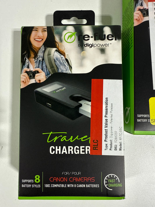 Lot of 7 -Digipower - Patented Plateless Design Digital Camera Travel Charger for Canon Batteries (Copy)