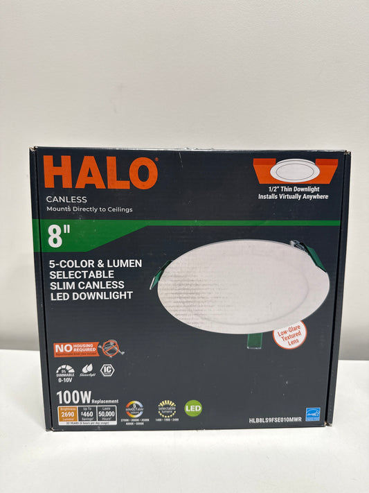 Halo 8 in. Selectable CCT and Lumens New Construction Canless Recessed Integrated LED Kit