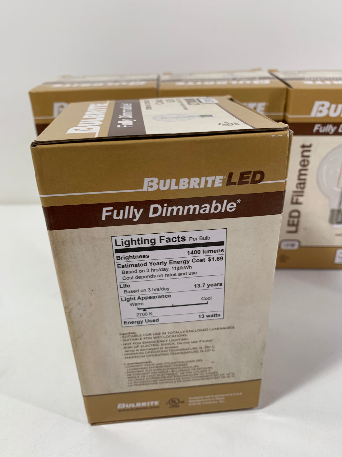 4 Bulbrite 776747 - LED13G25/27K/FIL/3/JA8 G25 Globe LED Light Bulb