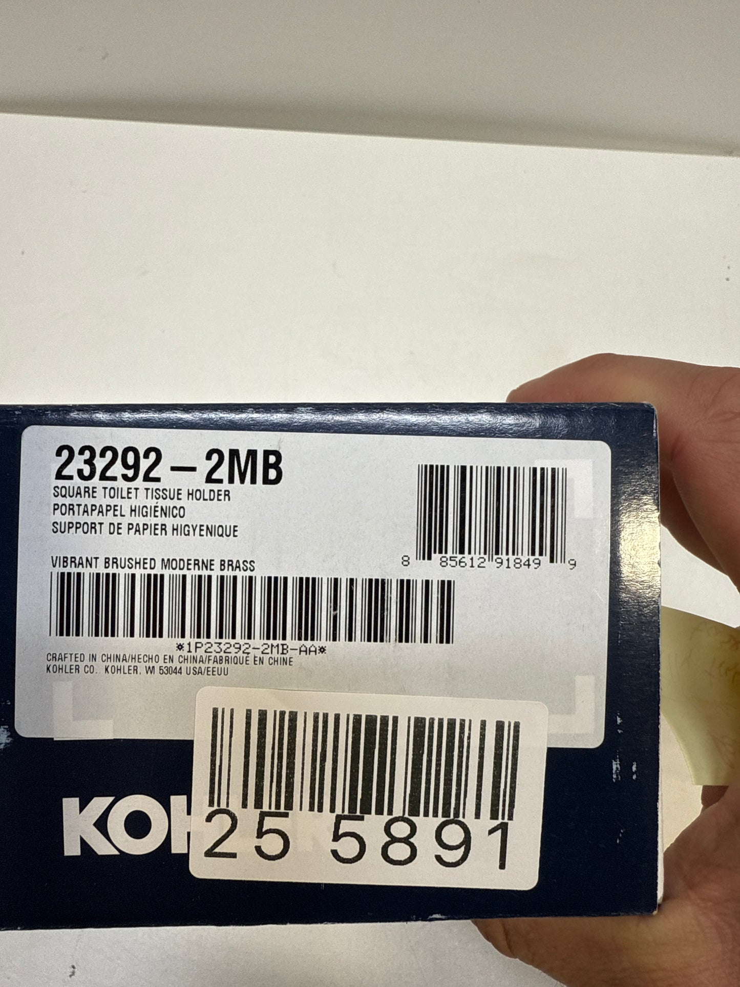 See Desc KOHLER K-23292 Square Toilet Paper Holder