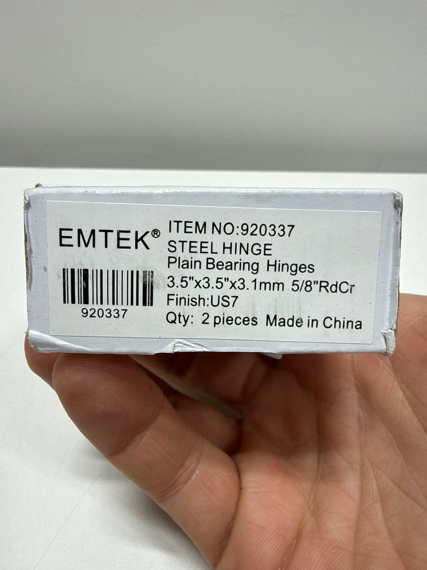 2 x Emtek 92033 3-1/2" x 3-1/2" Plated Steel Heavy Duty 5/8" Radius Round Corner Pla, French Antique