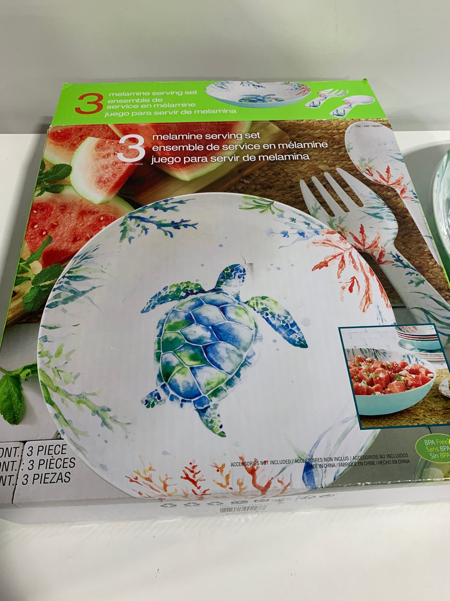 Pandex Sealife 3 Piece Melamine Serving Set