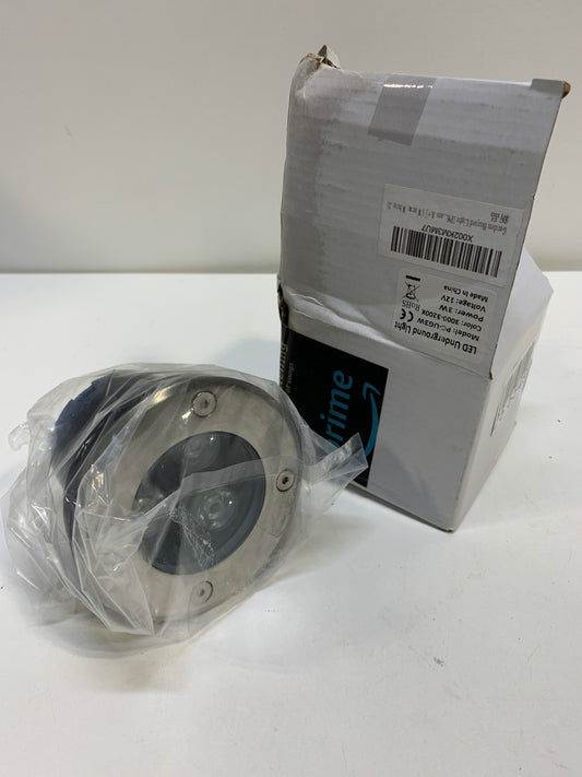 Garden Buried Light IP65 Outdoor LED Underground Recessed Inground Warm White 12V for Pathway Patio Super Bright (Warm White, 3)