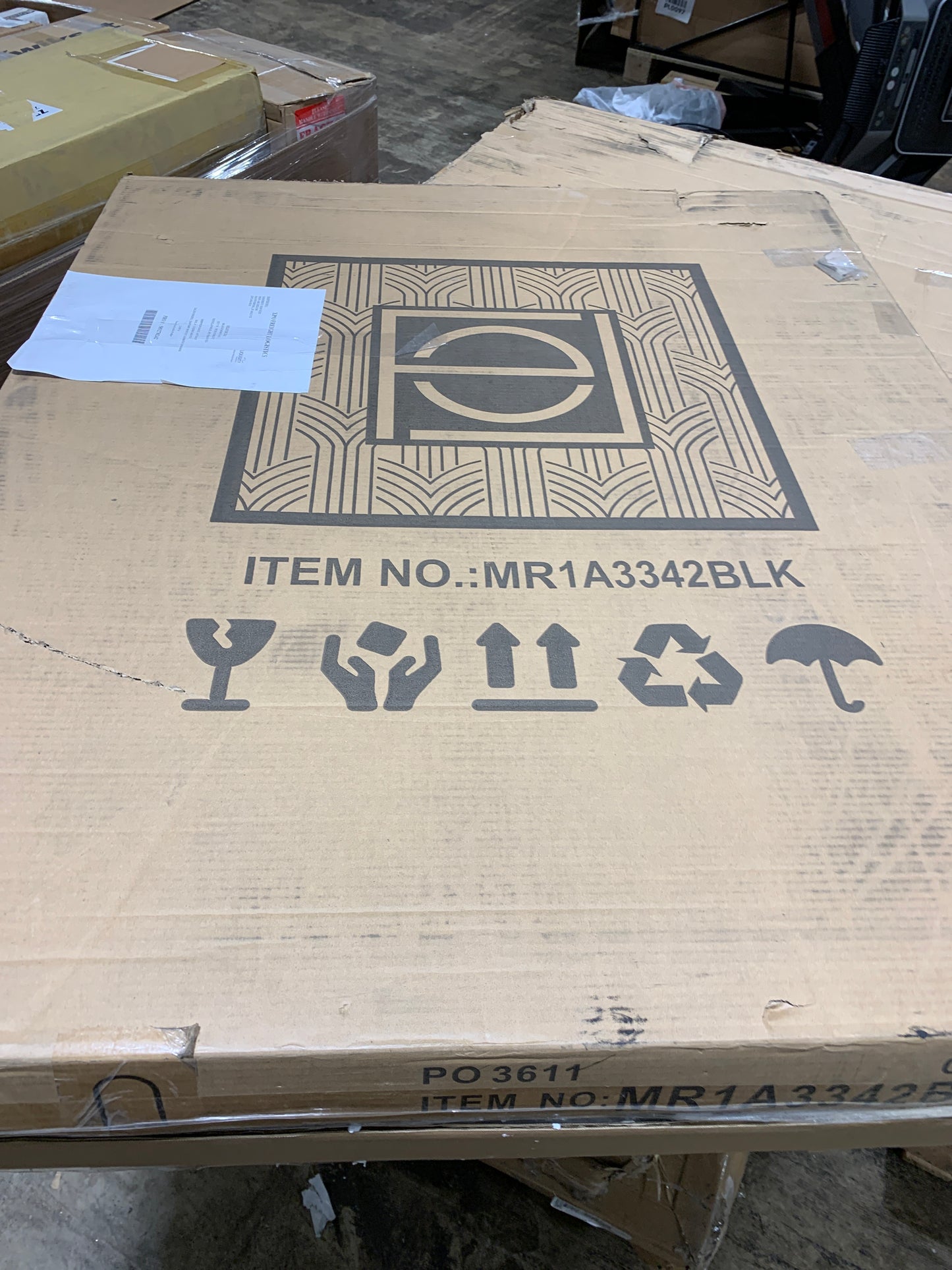 Elegant Decor Ayra Decorative Mirrors Ayra - MR1A3342BLK - Modern Contemporary