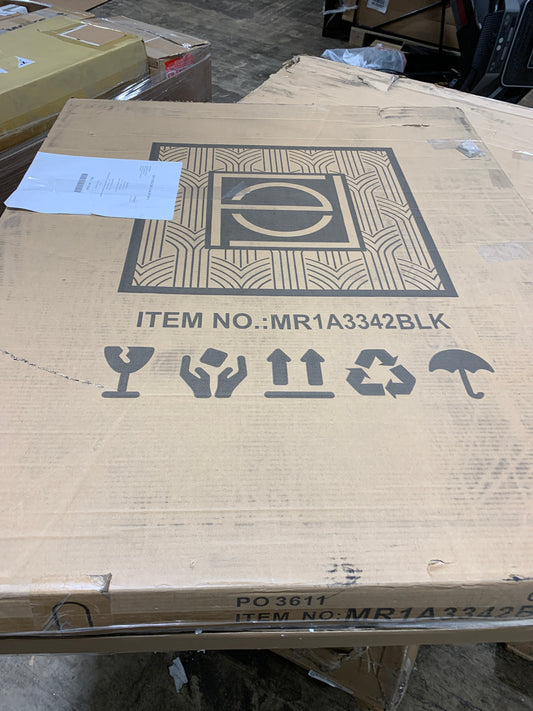 Elegant Decor Ayra Decorative Mirrors Ayra - MR1A3342BLK - Modern Contemporary