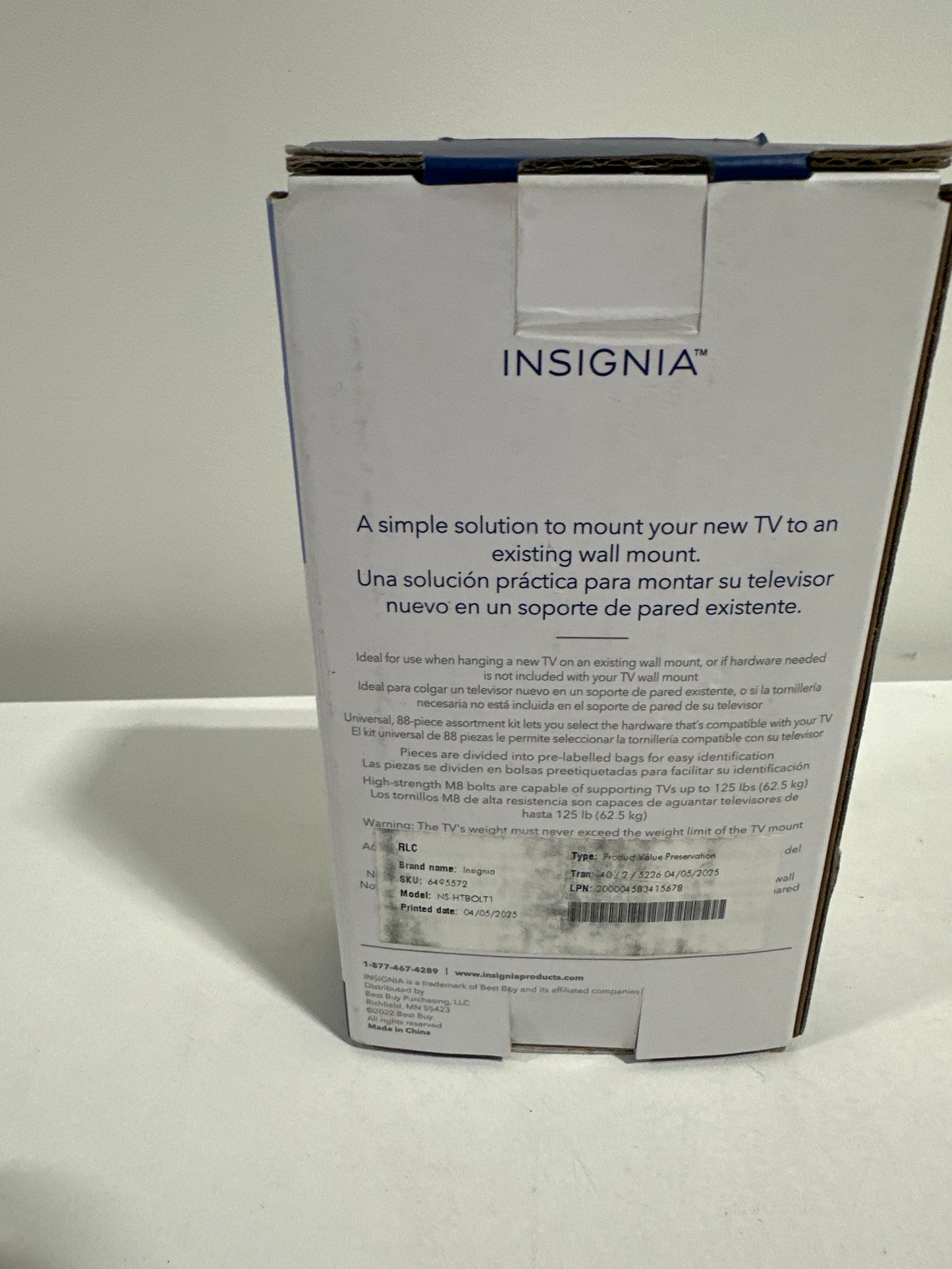 Insignia - TV Wall Mount Hardware Kit - Silver