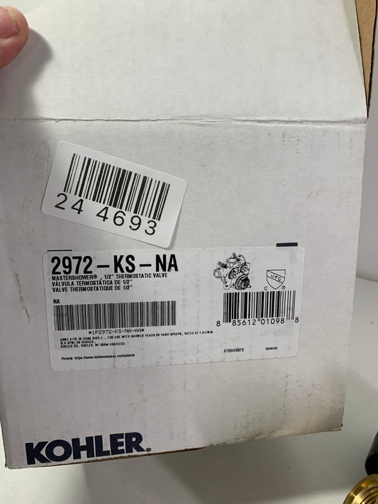 Kohler MasterShower 1/2 Inch Thermostatic Rough In Valve with 10.9 GPM Flow Rate