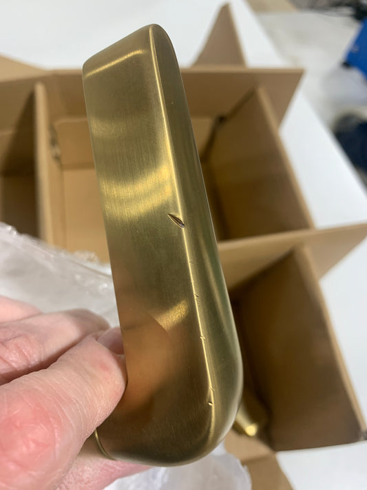 Scratch Kohler K-T22024-4 Tempered Deck Mounted Roman Tub Filler Vibrant Brushed Moderne Brass Faucet Roman Tub Double Handle