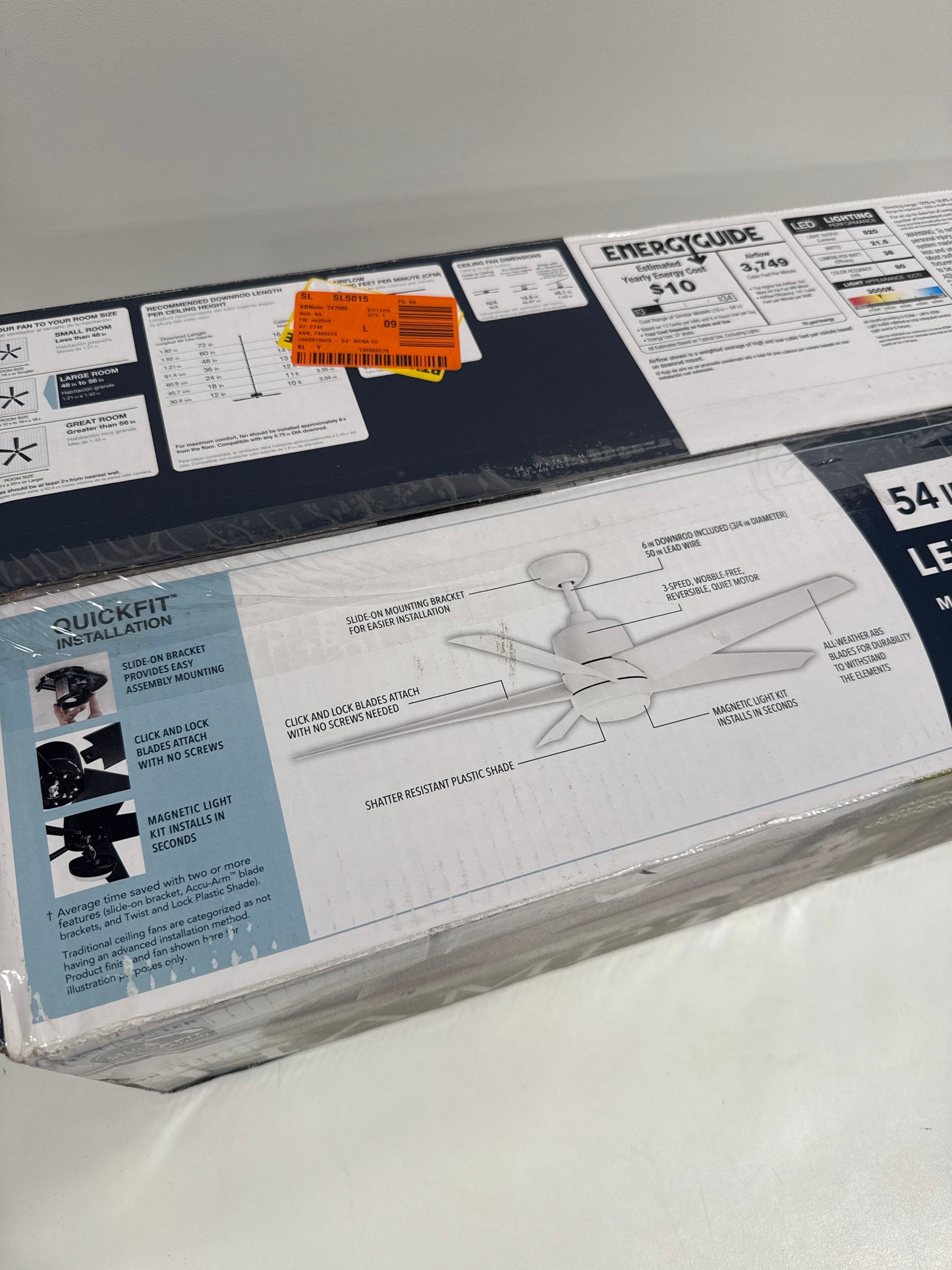 Mena 54 in. White Color Changing Integrated LED Indoor/Outdoor Matte White Ceiling Fan with Light Kit and Remote Control