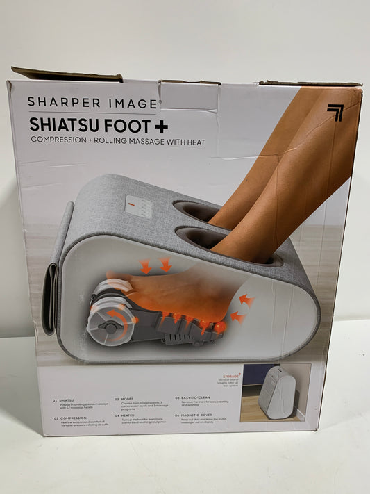 Sharper Image - Shiatsu Foot+ Compression and Rolling Massage with Heat - Gray