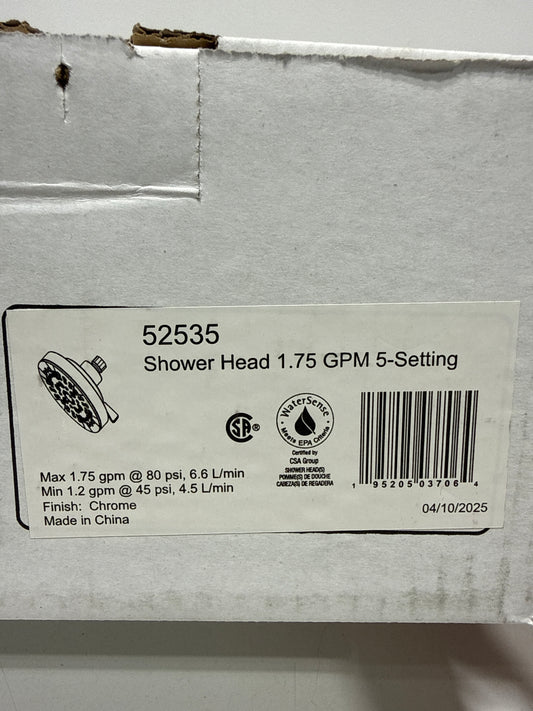 Delta 52535 5 Modes 1.75 GPM Multi Function Showerhead