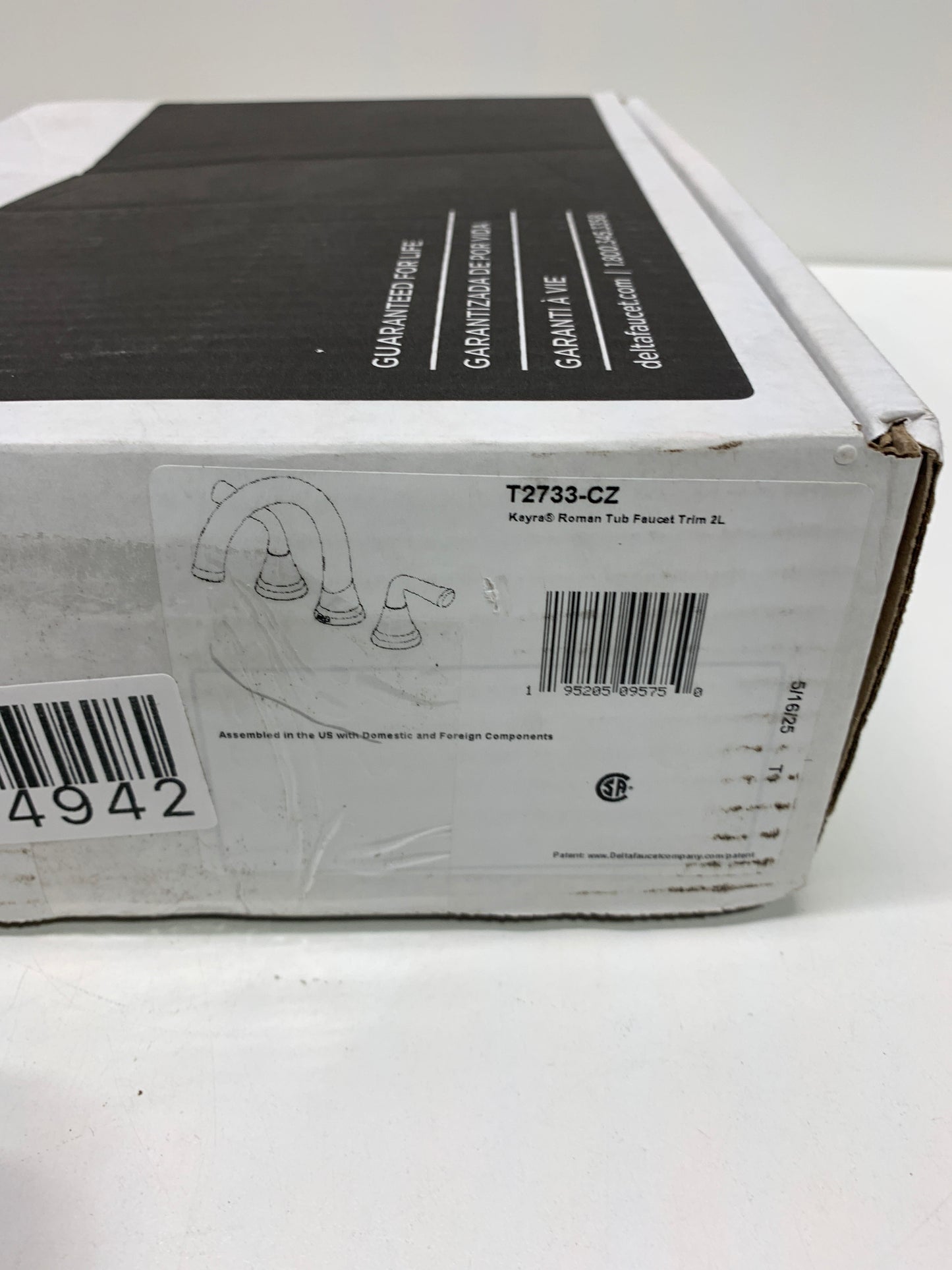 Scratch Delta T2733 Kayra Deck Mounted Roman Tub Filler - Bronze