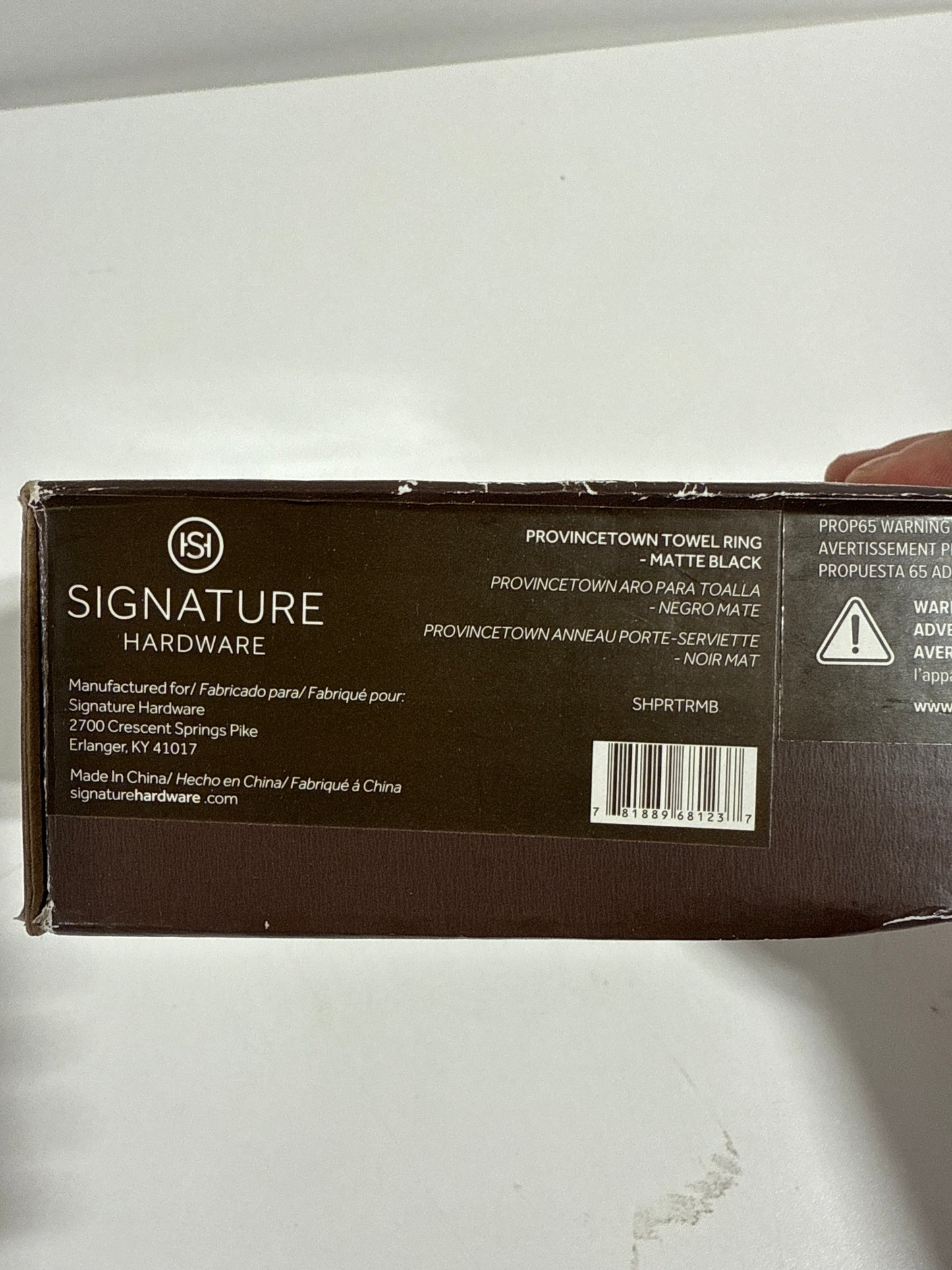 Provincetown Wall Mounted Towel Rings in Matte Black