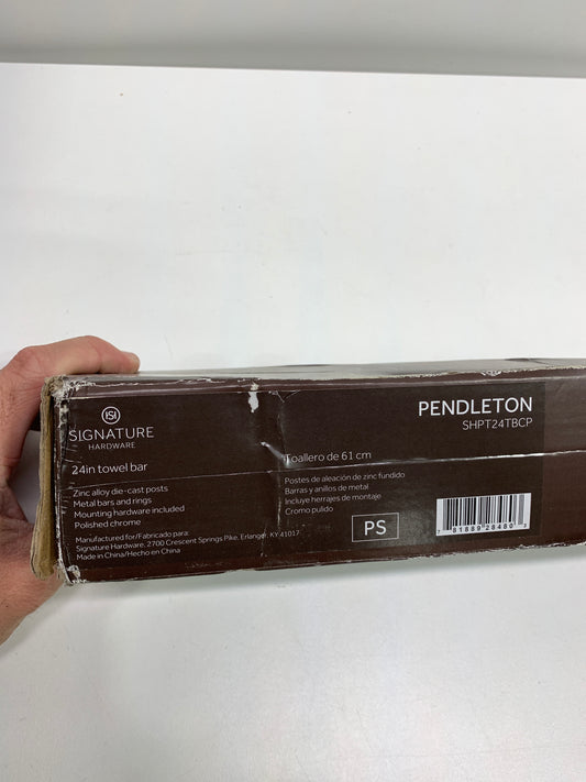 Pendleton 24 in. Wall Mounted Single Towel Bar in Chrome