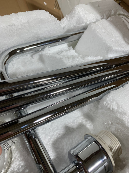 Scratch Simple Designs Modern Iron Lantern Floor Lamp with Glass Shade