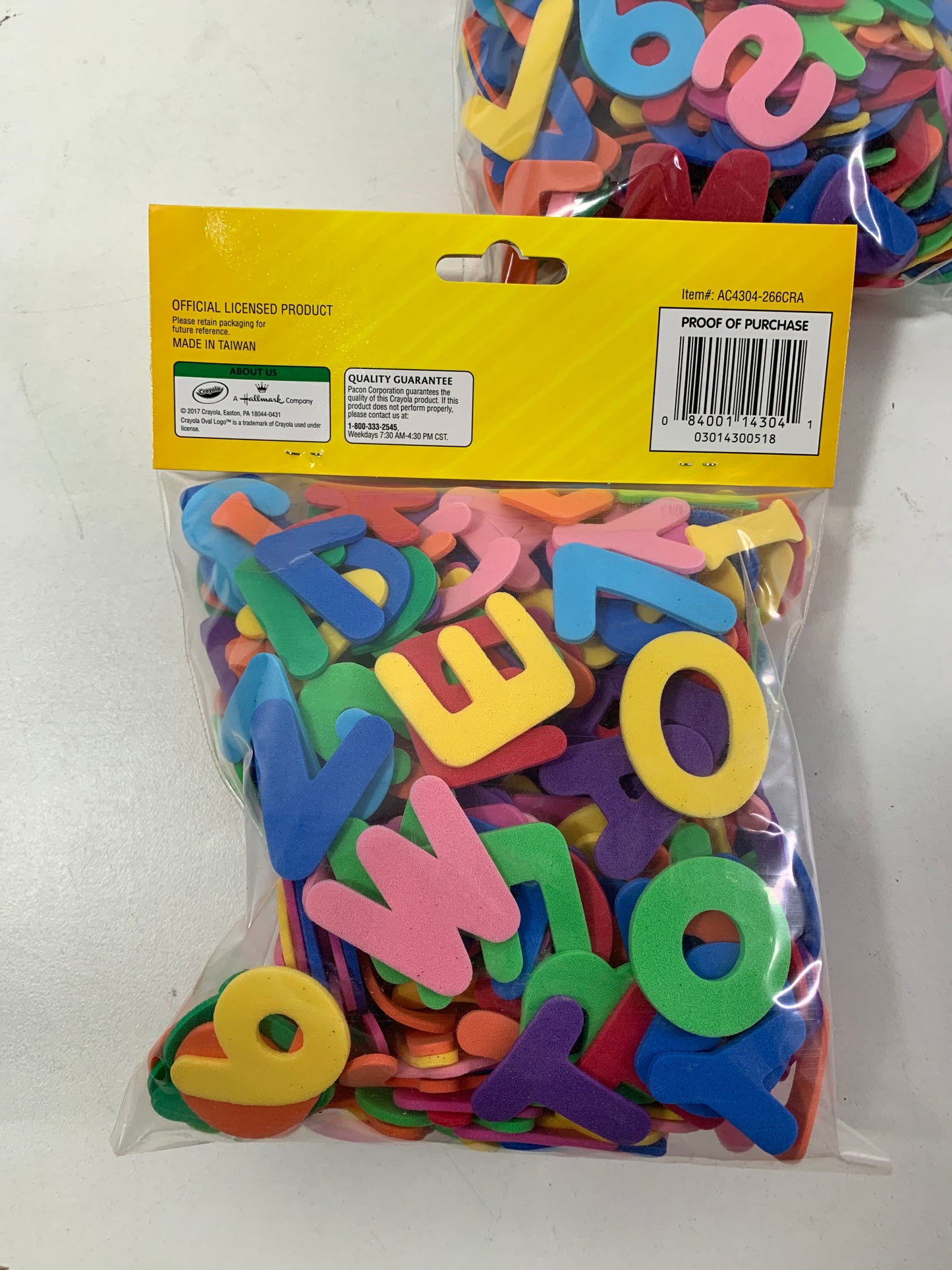 Set of 6 - Crayola WonderFoam Craft Tubs 266-Count