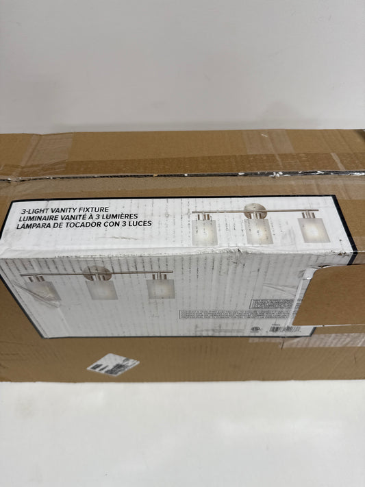 Bellevue GBF43025 Lydia 3 Light 23" Wide Bathroom Vanity Light with Frosted Glass Shades Brushed Nickel