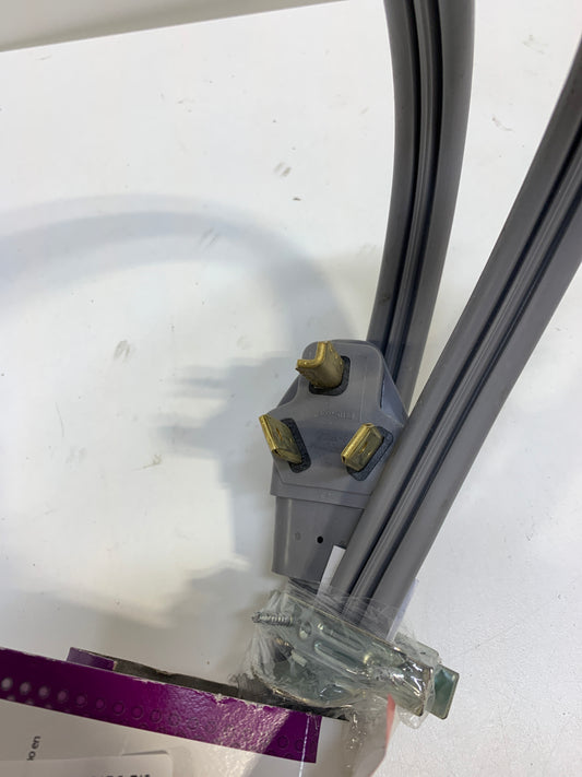 Smart Choice - 6' 30 Amp 3-Prong Dryer Cord Required for Hook-Up - Gray