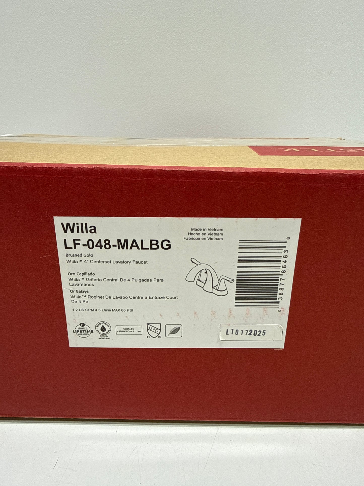 Scratch Willa 4 in. Centerset 2-Handle Bathroom Faucet in Brushed Gold