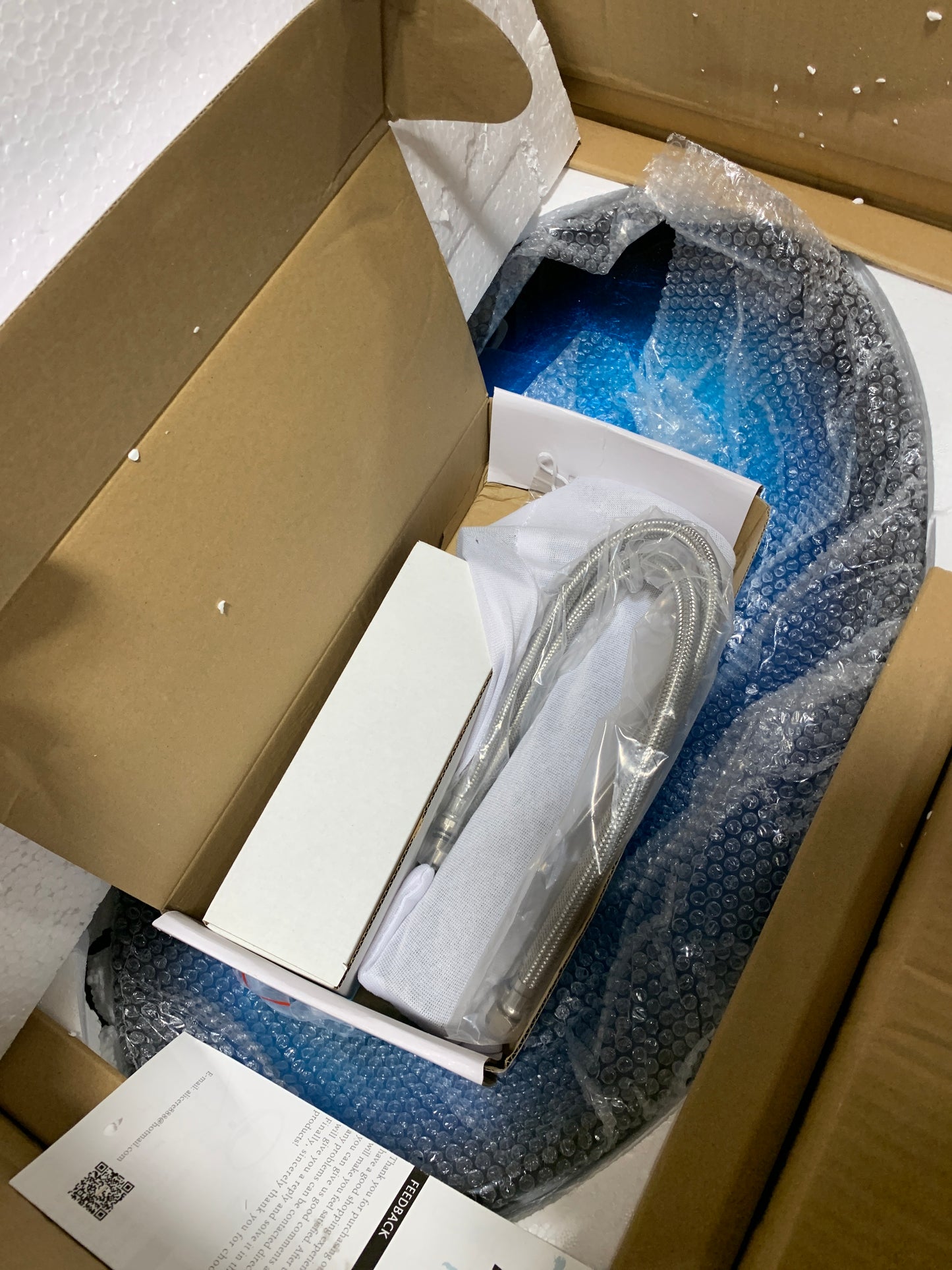 Combo YIMAI Ingenuity Vessel Sink Bathroom Sinks Blue Tempered Glass Art Basin 20.8"x13.7"